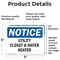 Signmission Utility Closet And Water Heater, 5 in W x Rectangle, Vinyl Decal OS-2PACK-NS-D-35-L-18843 - alternate 5